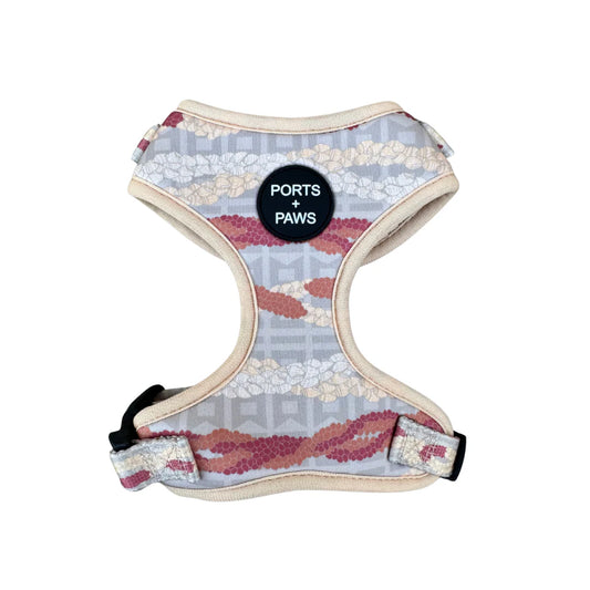 PORTS + PAWS  ADJUSTABLE HARNESS - NIʻIHAU PŪPŪ SHELL
