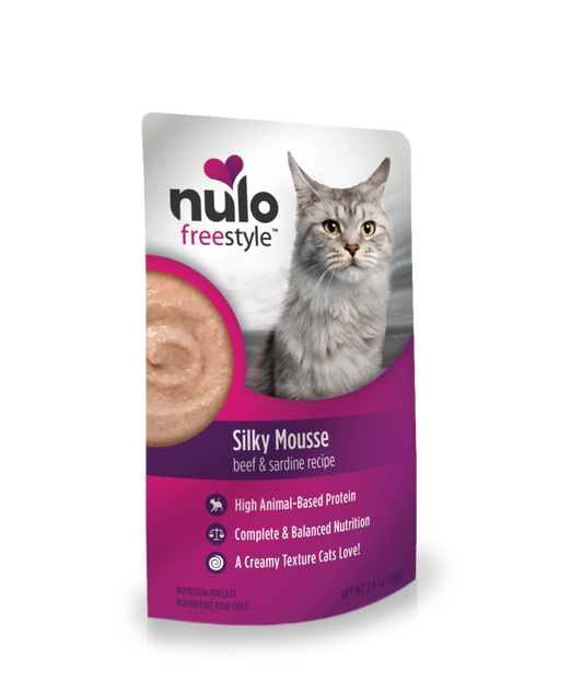 Nulo FreeStyle Cat Silky Mousse, Beef & Sardine, 2.8-oz pouch (Size: 2.8-oz pouch)