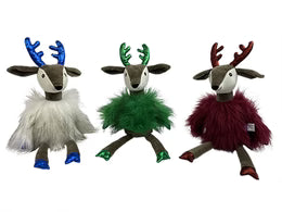 Multipet Holiday Dapper Deer Dog Toy Assorted 17"