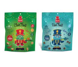 Plato Pet Treats Paws & Claws - Holiday Two Pack (1 Tuna & Salmon 2.5oz, 1 Chicken & Catnip 2.5oz) Cat Treats