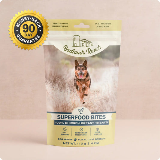 Badlands Ranch Superfood Bites Freeze-Dried Chicken Dog Treats 4 oz