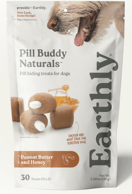 Earthly Dog Pill Buddy Peanut Butter & Honey 30 count