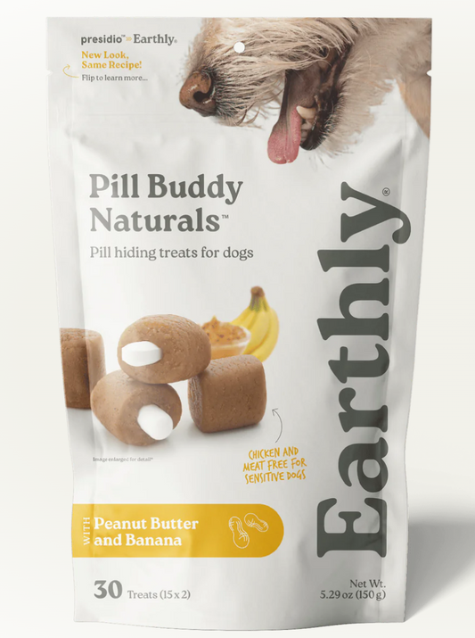 Earthly Dog Pill Buddy Peanut Butter & Banana 30 count