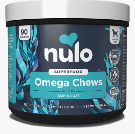 Nulo Omega Skin & Coat Soft Chews Dog Supplement, 90-count (Size: 90-count)