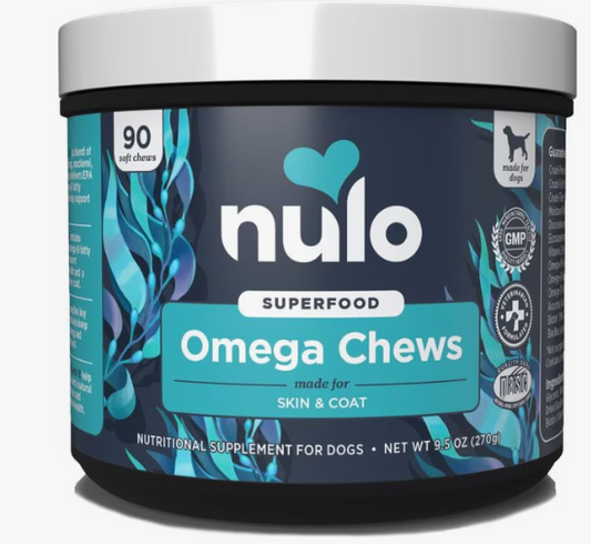 Nulo Omega Skin & Coat Soft Chews Dog Supplement, 90-count (Size: 90-count)