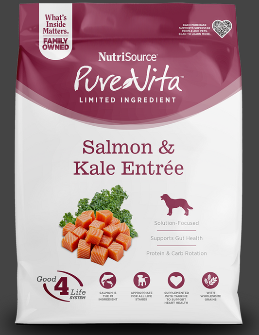 Pure Vita Dog Grain Free Salmon & Kale 4lbs