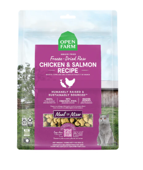 OPEN FARM CAT FREEZE-DRIED RAW MORSELS CHICKEN & SALMON 3.5OZ