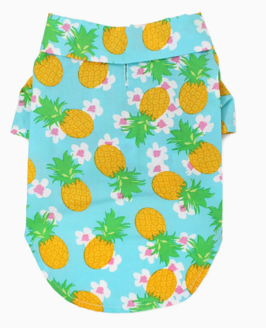 Hawaiian Camp Shirt- Pineapple Luau-Medium