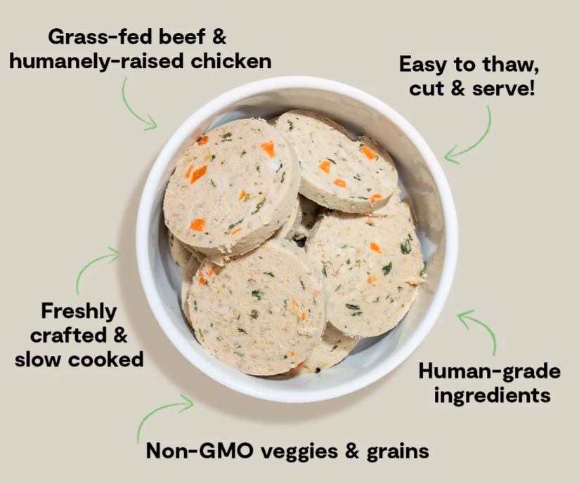 Open Farm Goodbowl Chicken & Grass-Fed Beef Freshly Crafted Roll for Dogs