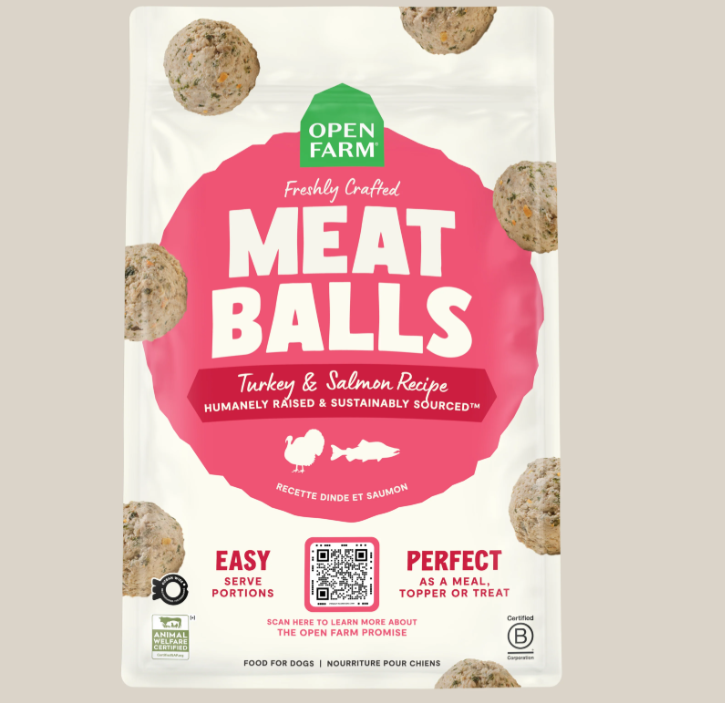Open Farm Turkey & Salmon Freshly Crafted Meatballs for Dogs - 14 OZ