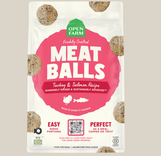 Open Farm Turkey & Salmon Freshly Crafted Meatballs for Dogs - 14 OZ