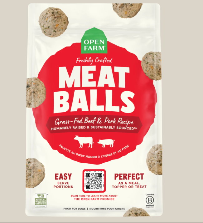 Open Farm Grass-Fed Beef & Pork Freshly Crafted Meatballs for Dogs - 14 OZ