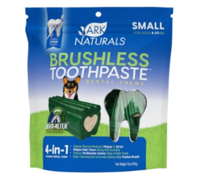 Ark Naturals Breath-Less Brushless Toothpaste Small Dog Chews, 12-oz