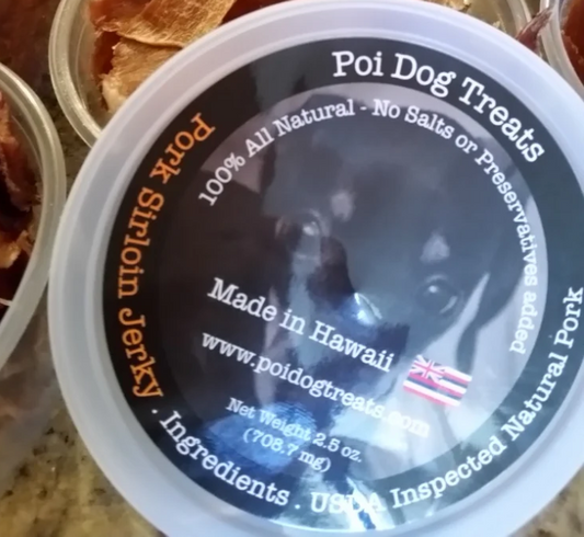 Poi Dog Pork Sirloin Jerky Tub