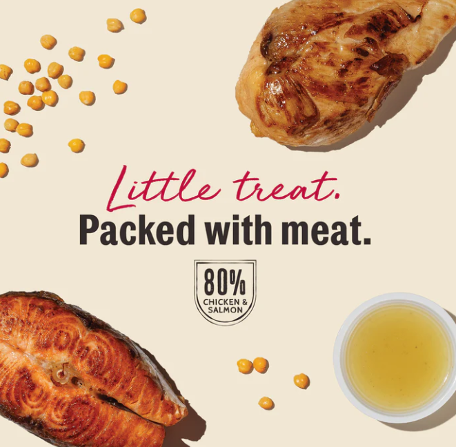 THE HONEST KITCHEN DOG MEATY LITTLES CHICKEN SALMON TREAT 4OZ