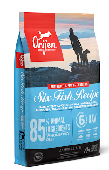 ORIJEN Six Fish Grain-Free Dry Dog Food, 13 lb