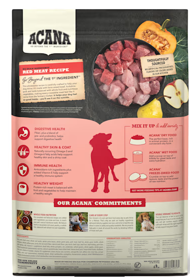 ACANA Red Meat Grain-Free Dry Dog Food, 13lb