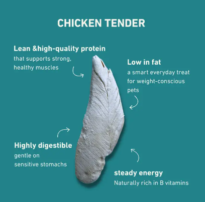 Freeze-Dried Chicken Tender Treats For Dogs & Cats — Single Ingredient, Grab-And-Go Packs