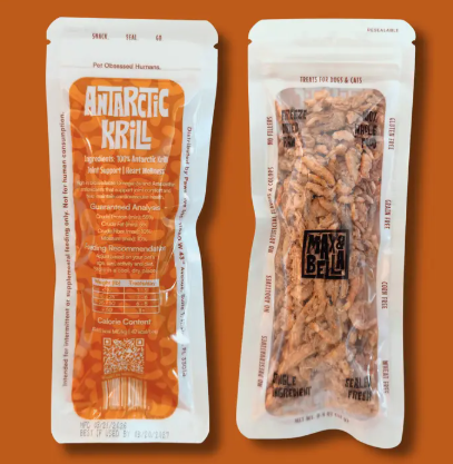 Freeze-Dried Antarctic Krill Treats For Dogs & Cats — Single Ingredient, Grab-And-Go Packs