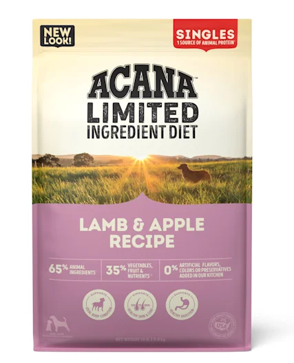 ACANA Singles Limited Ingredient Diet Lamb & Apple Formula Dry Dog Food,  13lb