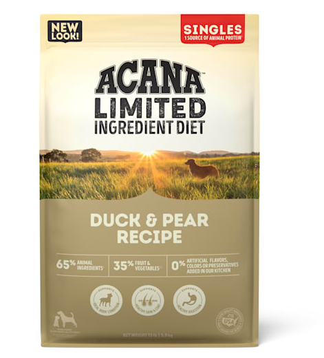 ACANA Singles Limited Ingredient Duck & Pear Grain-Free Dry Dog Food, 13lb