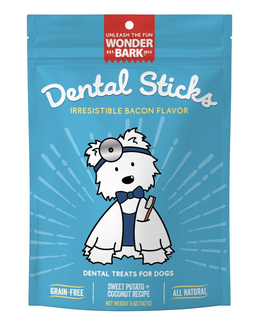 Wonder Bark Dental Sticks Bacon w/Sweet Potato 5oz