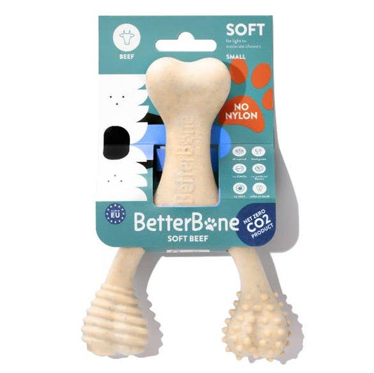 BetterBone Soft Beef Dog Chew Toy Small