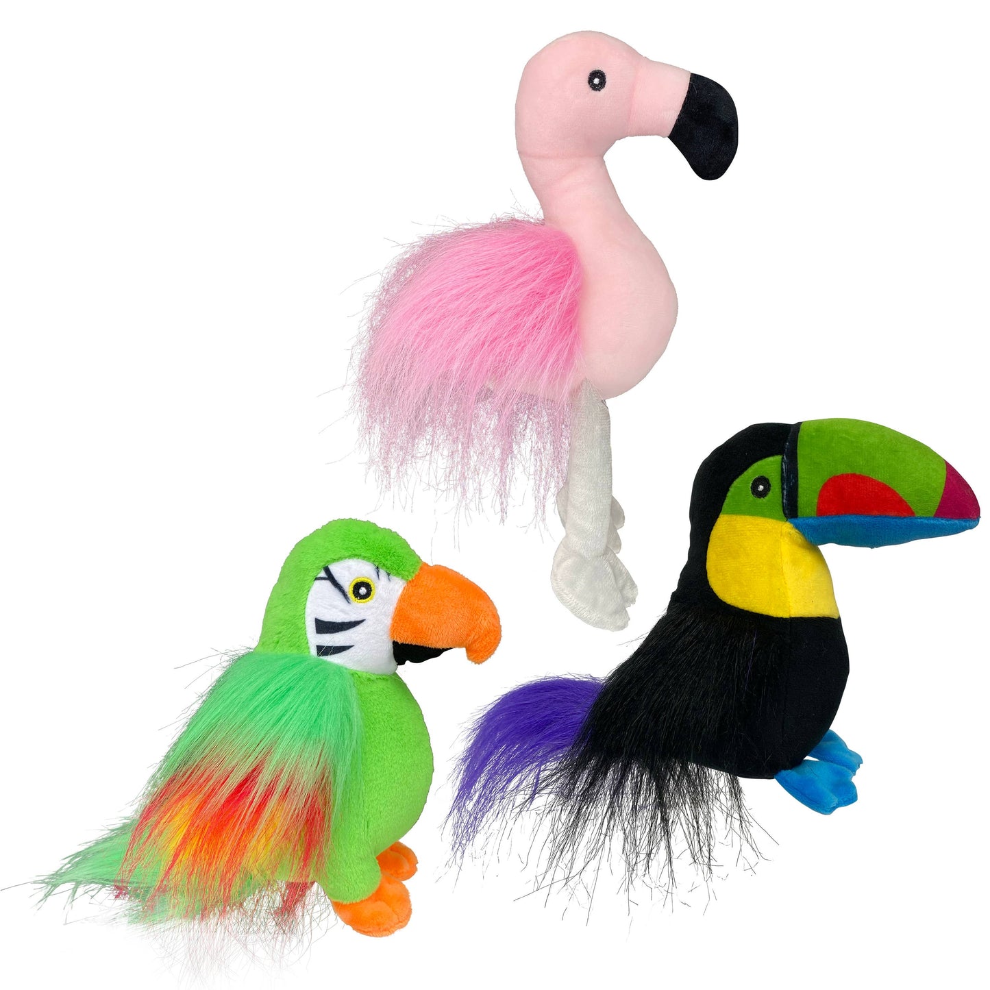 Multipet Margaritaville® Tropical Birds Dog Toy Assrt 10.5"