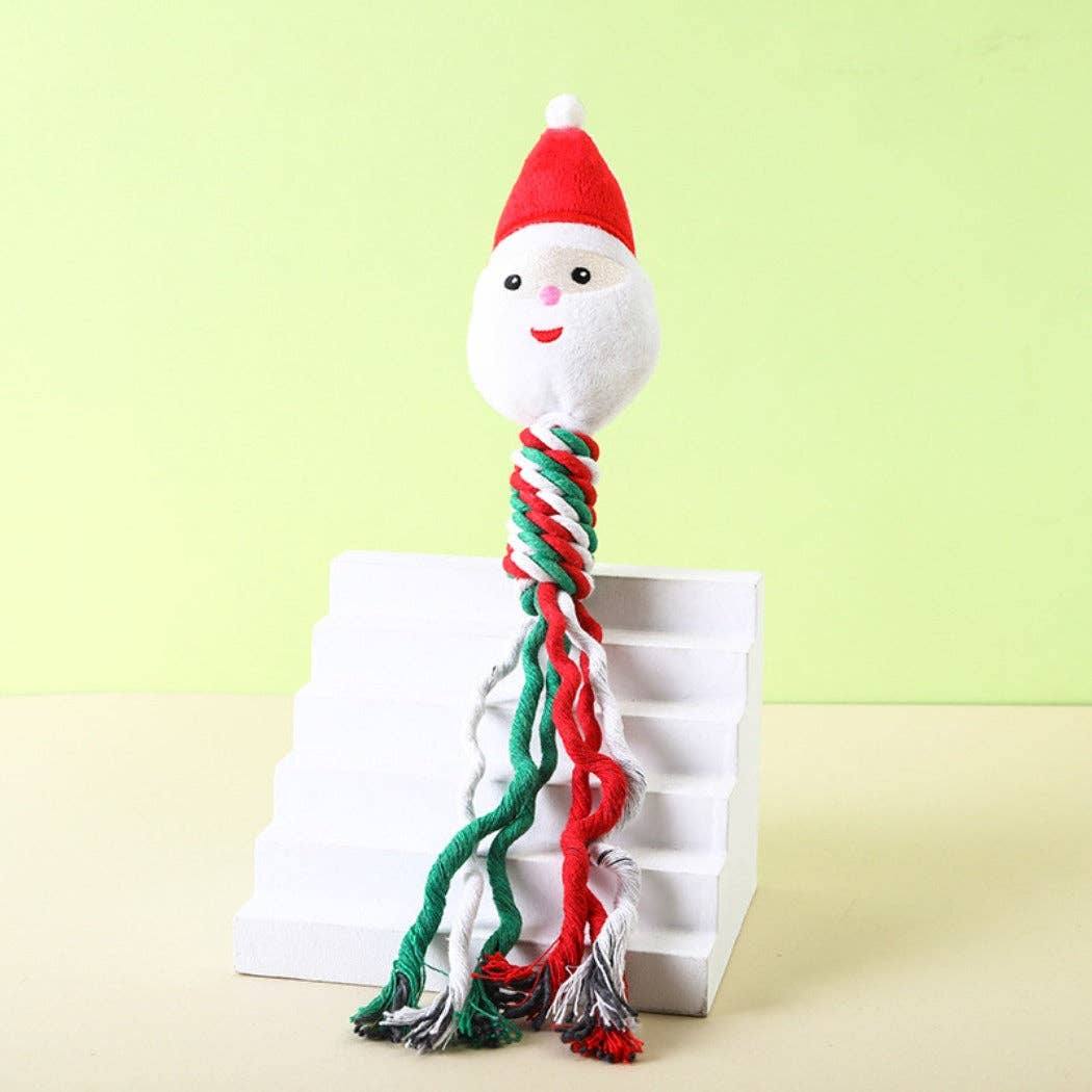 Christmoo - Holiday Tug Rope Toy: Snowman