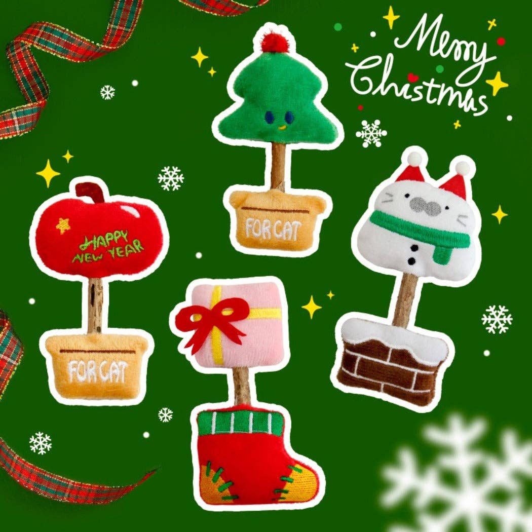 Christmoo – Christmas Silvervine Stick Toy: White