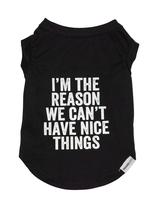 "I'm The Reason" Pet Tee: XS