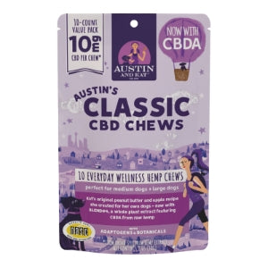 AUSTIN & KAT DOG CBD PREMIUM CHEW 10MG 10 PACK