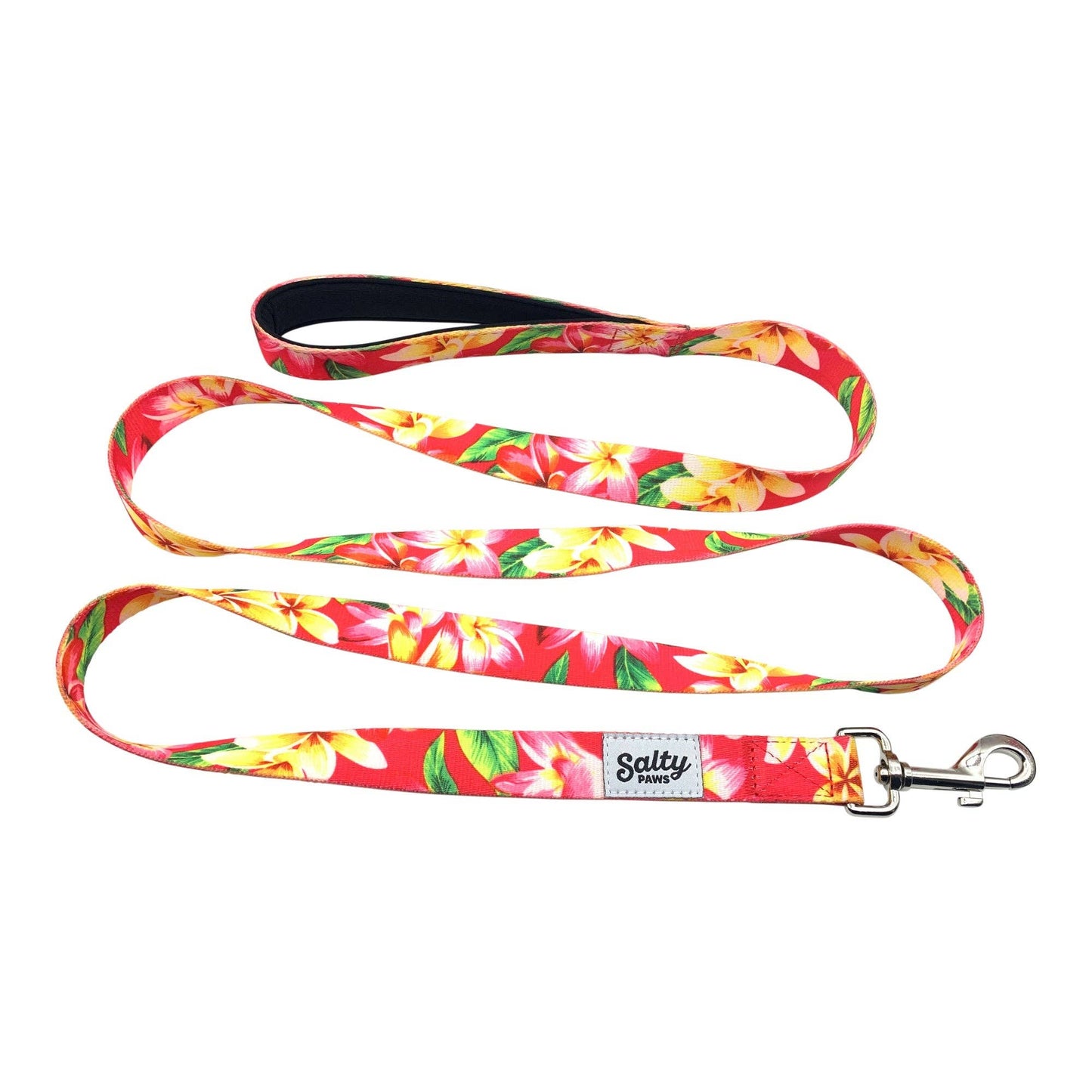 Tropical Dog Pink Floral Hawaiian Print Leash 6' Length Soft: Medium