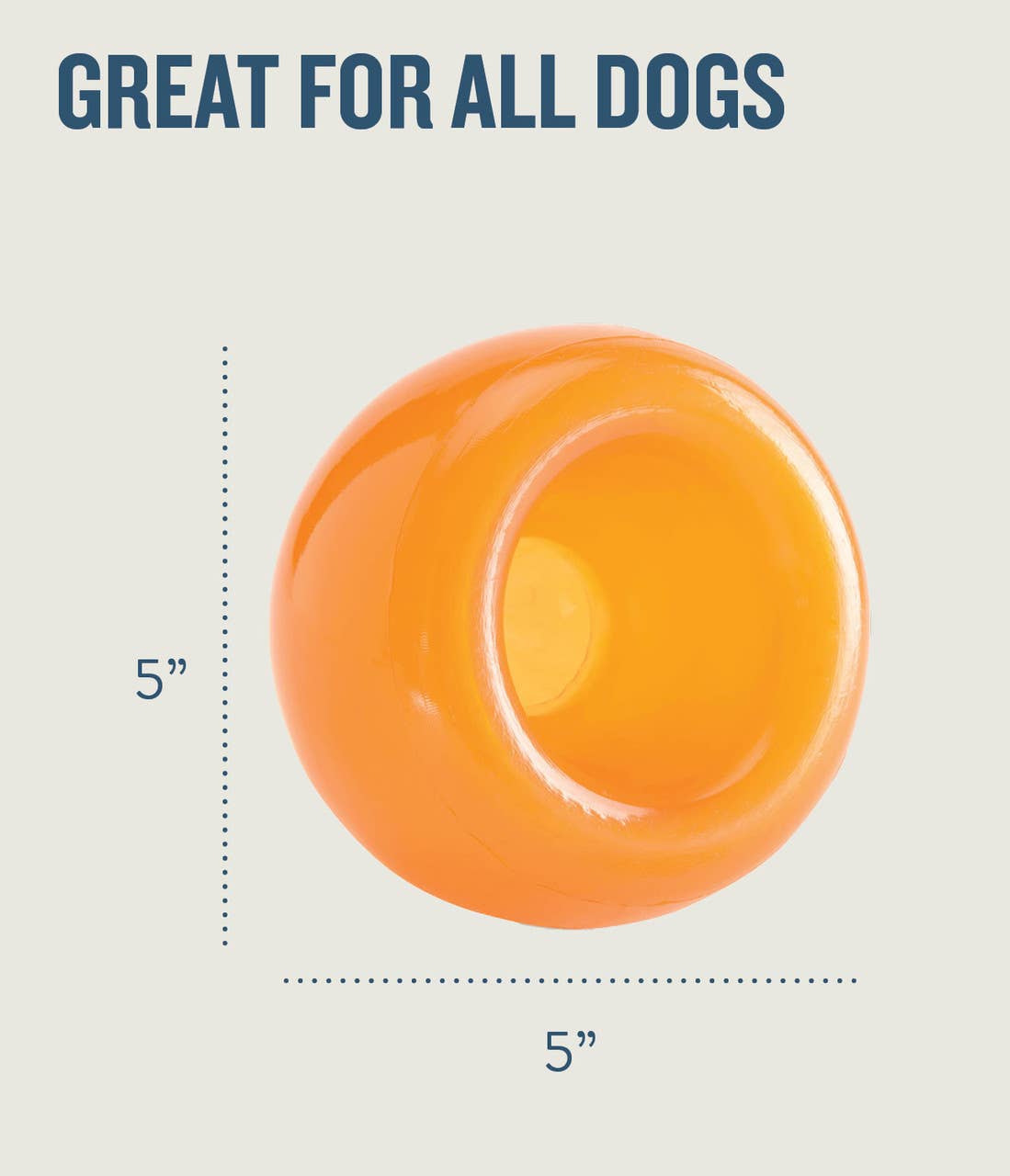 Planet Dog Orbee-Tuff Snoop Treat-Dispensing Dog Toy Orange