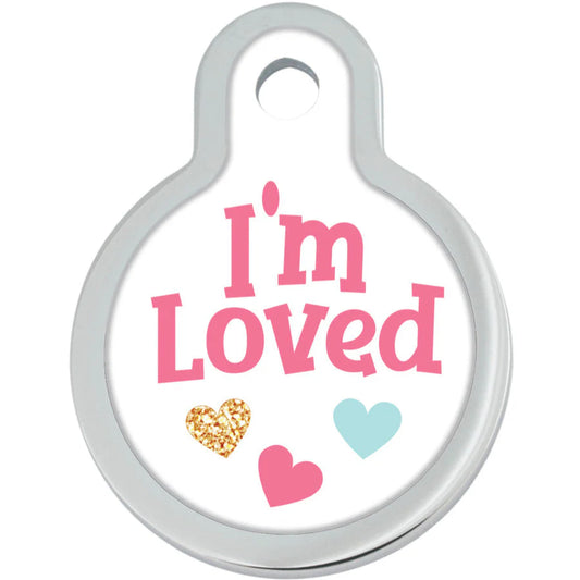 I'm Loved Raised Edge Small Circle