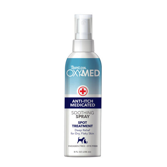 TROPICLEAN DOG OXY MEDICATED ANTI-ITCH SPRAY 8OZ