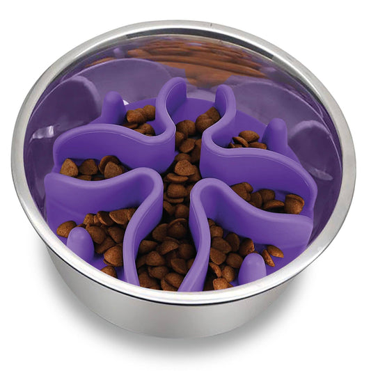 Paw Puzzle Slow Feeder Dog Bowl Insert: Medium - 5"