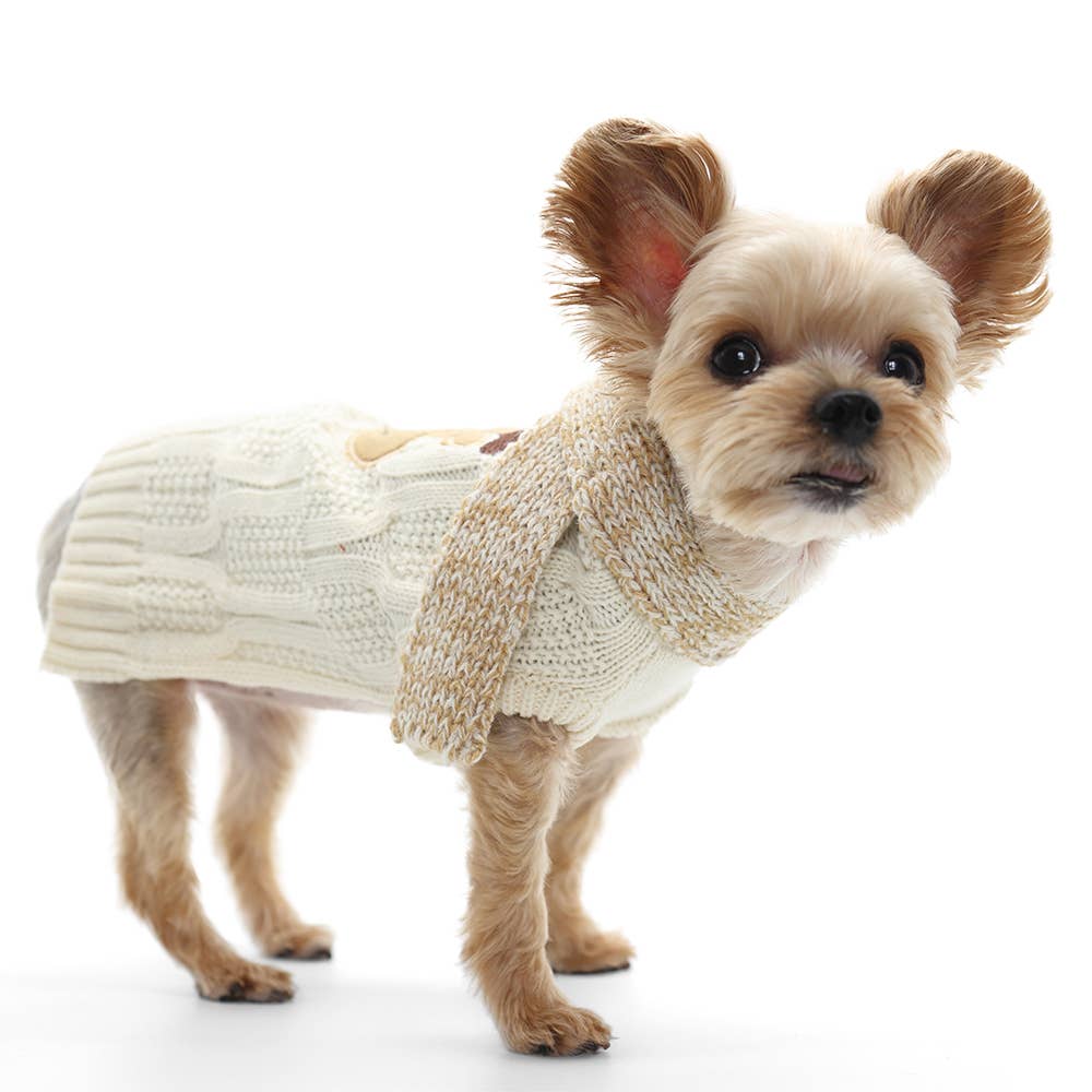 Reindeer Scarf Sweater: S