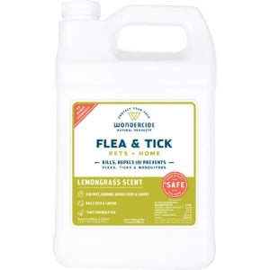 WONDERCIDE LEMONGRASS FLEA + TICK SPRAY FOR PETS + HOME 128OZ