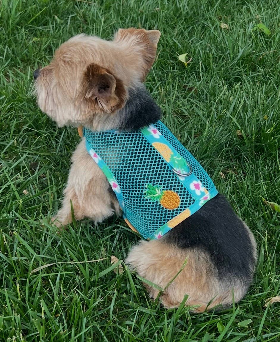 Cool Mesh Dog Harness - Pineapple Luau: X-Small