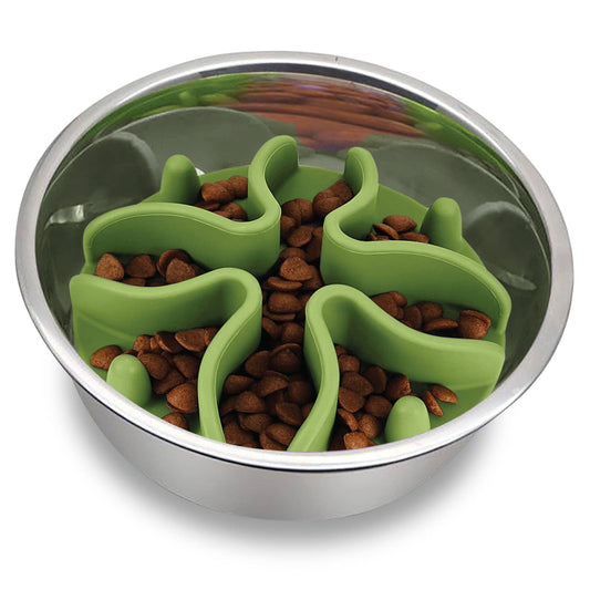 Paw Puzzle Slow Feeder Dog Bowl Insert: Large - 5.5"