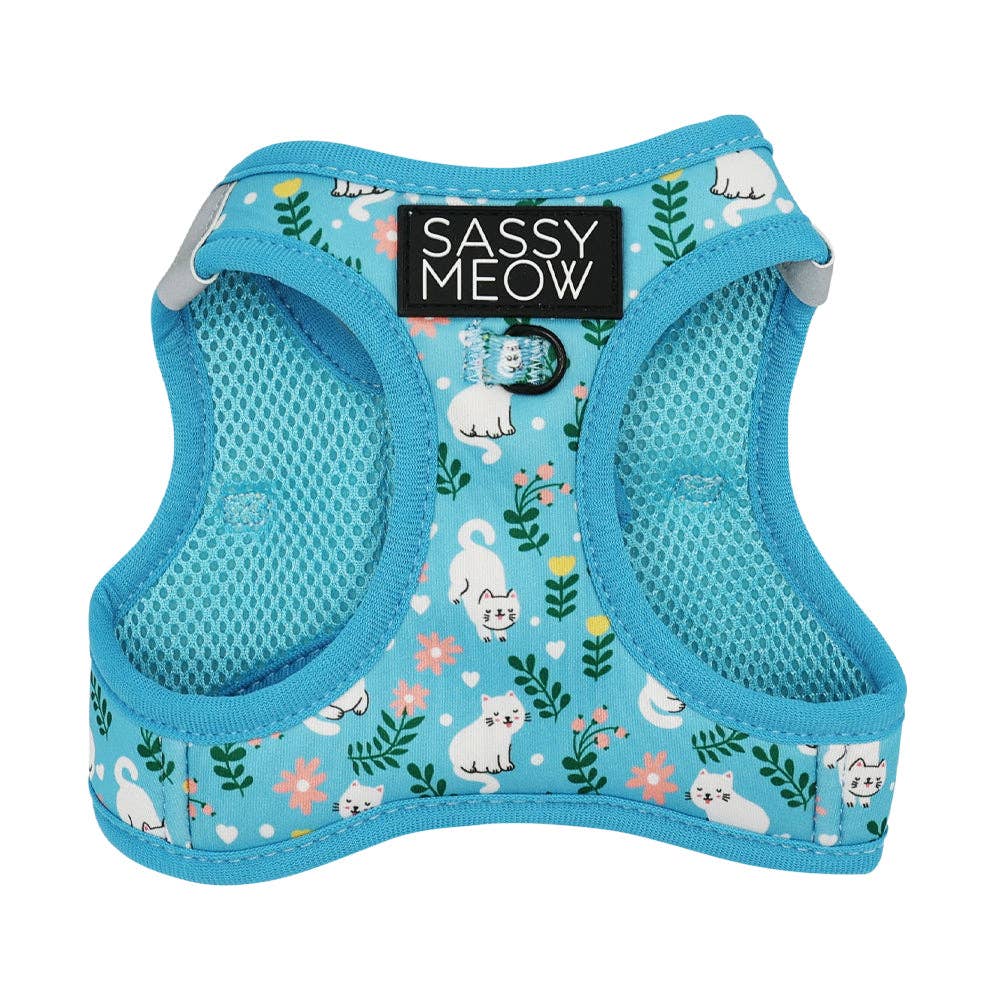 Cat Step-In Harness - Purrs & Petals: Medium