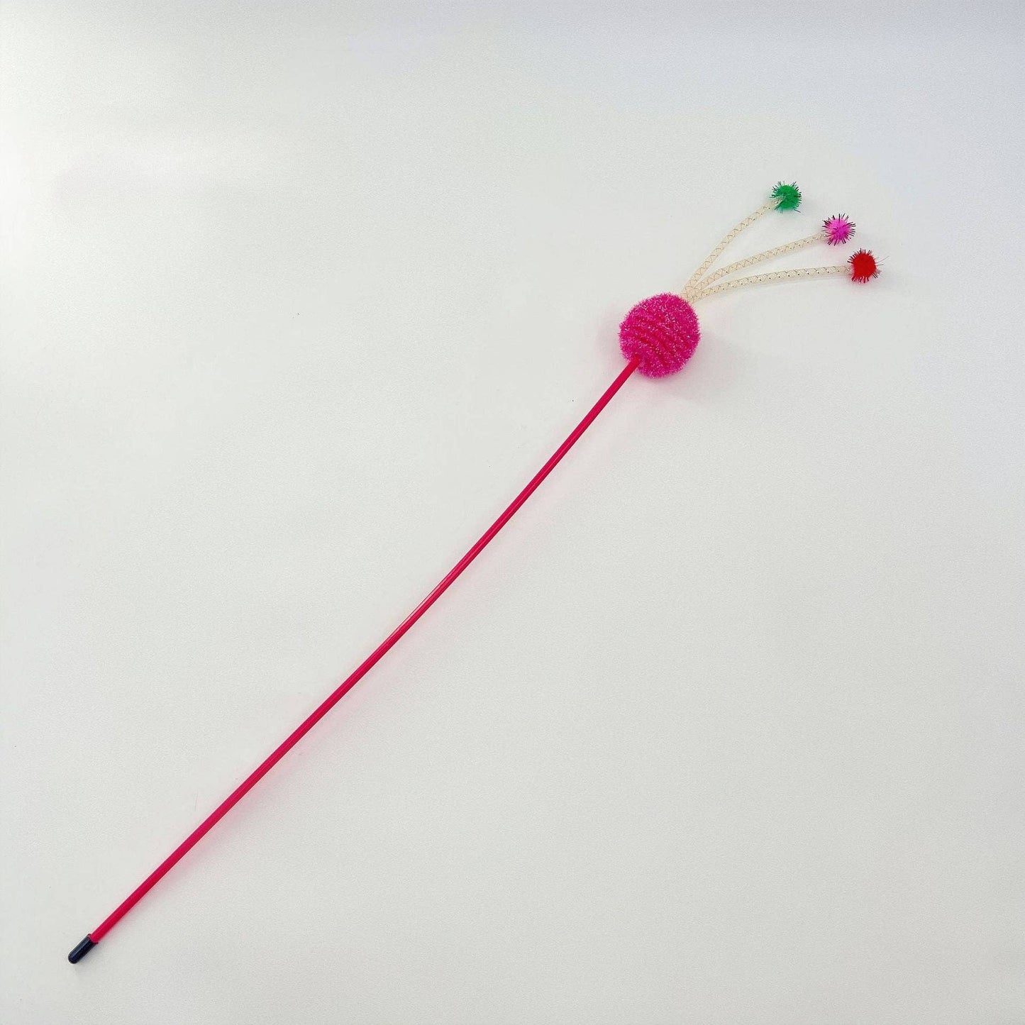 Moo - Colorful Ball Cat Teaser Wand: Red