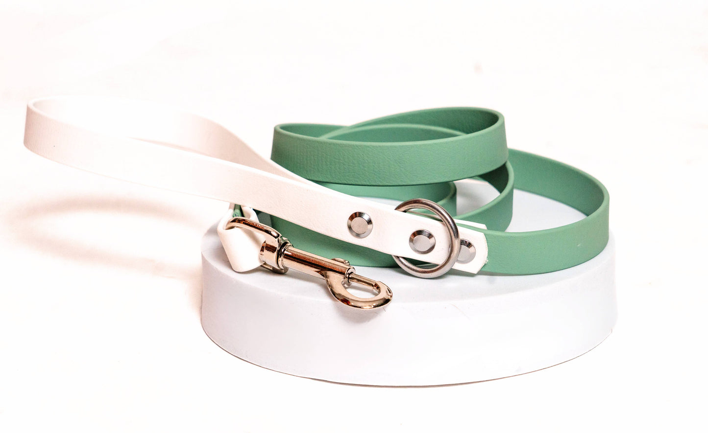 BioThane Leash: Grey/White