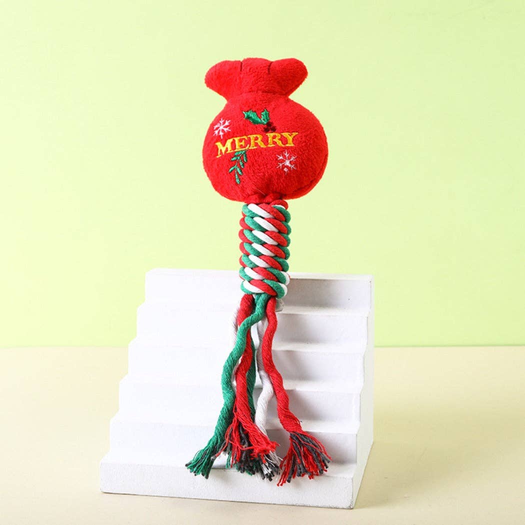 Christmoo - Holiday Tug Rope Toy: Wreath