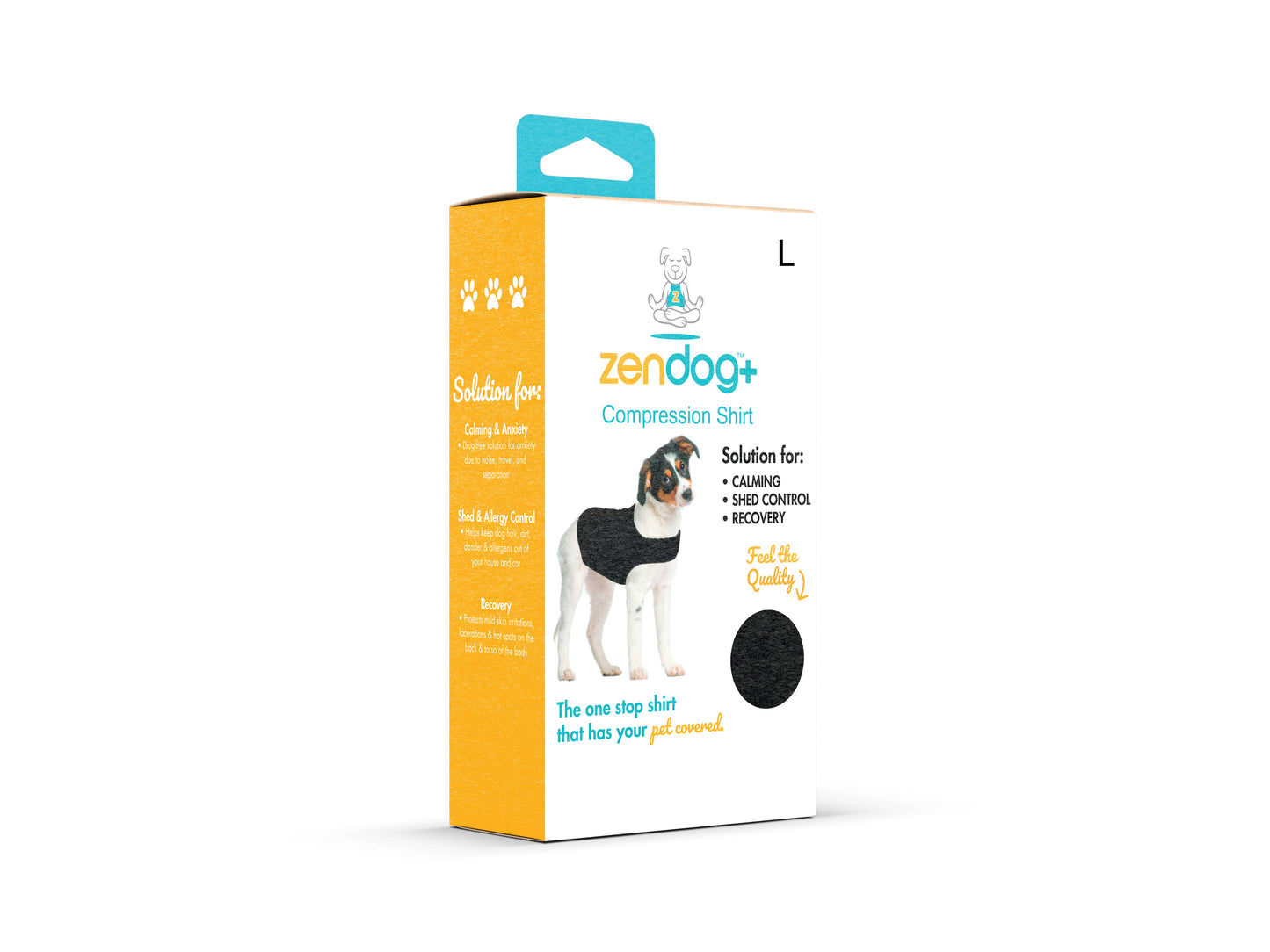 ZenDog+ (Calming Shirt, Shed Control Garment, Recovery Shirt: Small