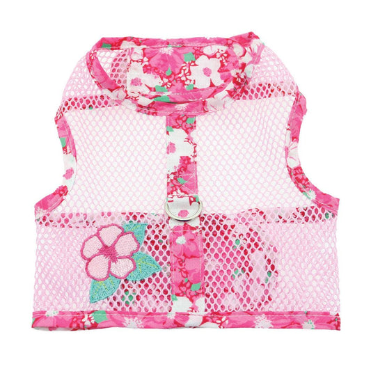 Cool Mesh Dog Harness - Hawaiian Hibiscus Pink: X-Small