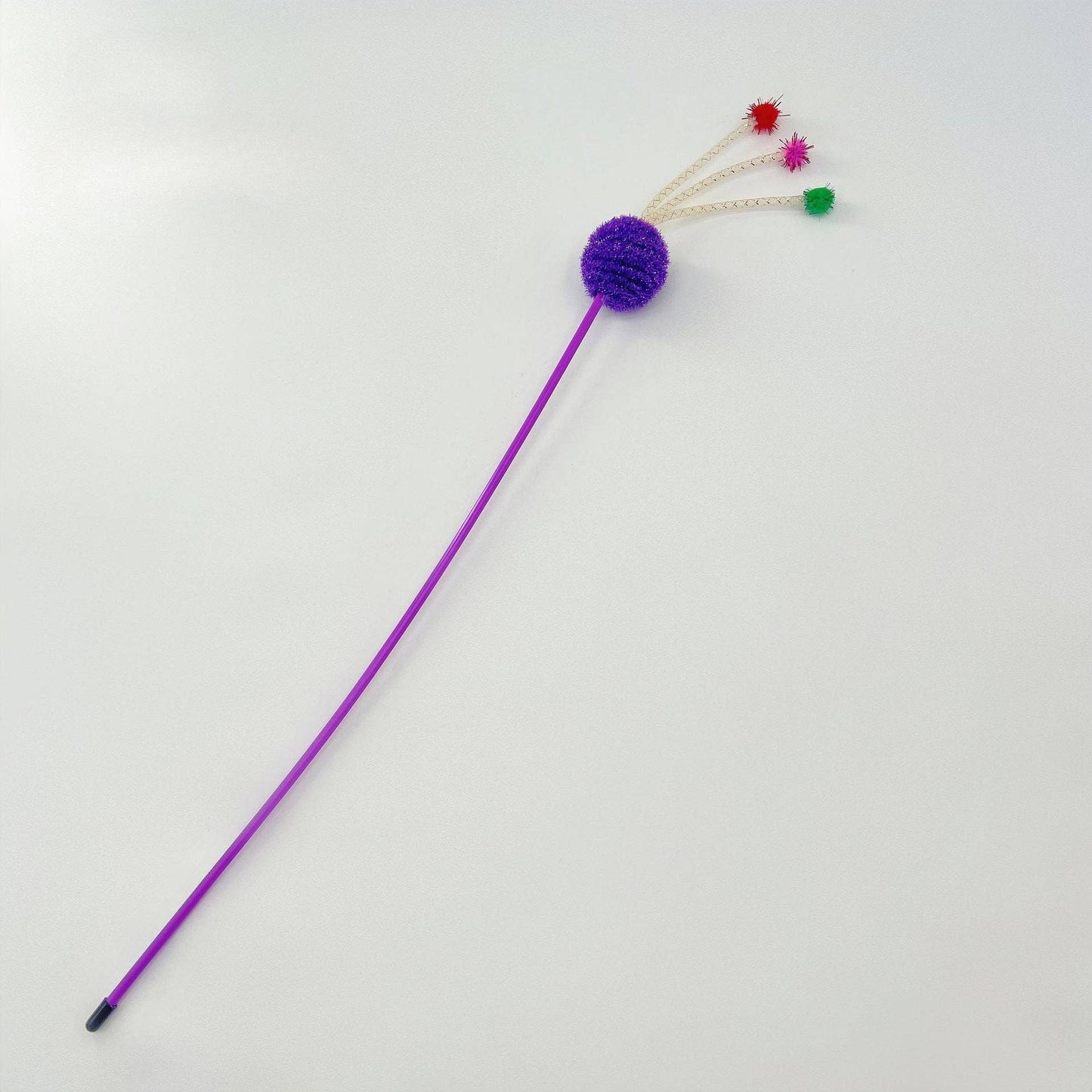 Moo - Colorful Ball Cat Teaser Wand: Red