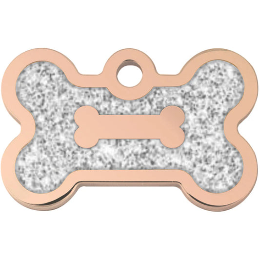 Rose Gold Glitter Epoxy Bone-Small