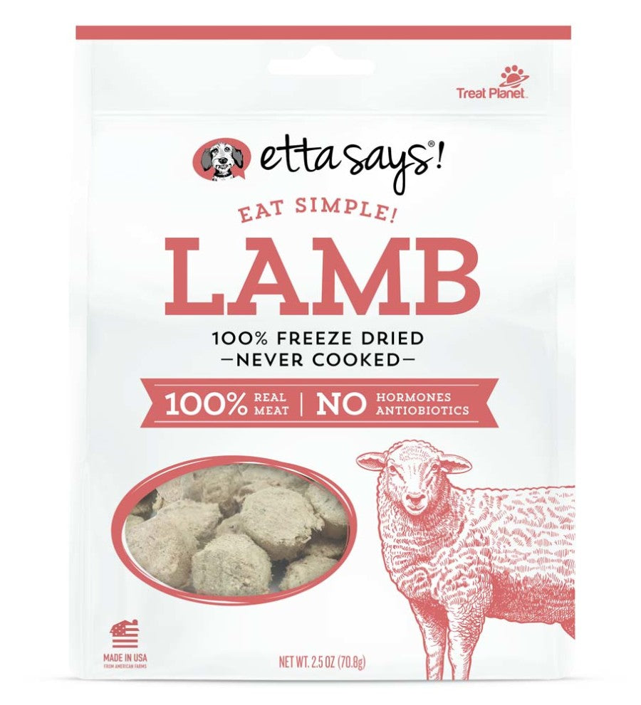 Etta Says! Eat Simple 100% Freeze Dried Lamb Dog Treats Lamb, 1ea/2.5 oz